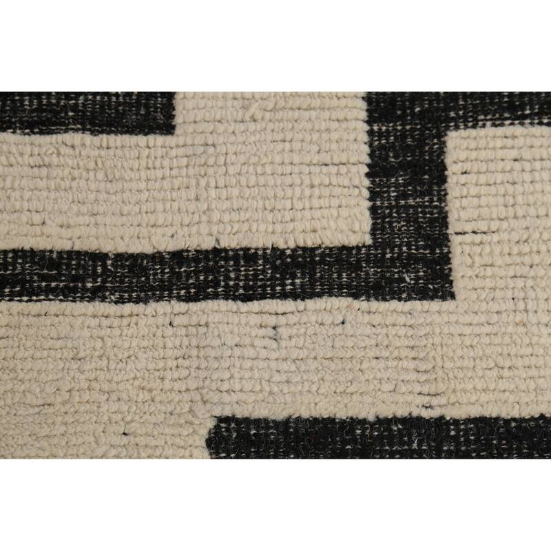 Geometric Moroccan Large Area Rug Handmade Wool Carpet - 9'9"x 14'10"
