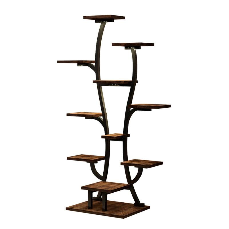Metal Plant Holder Stand with Grow Lights for Home