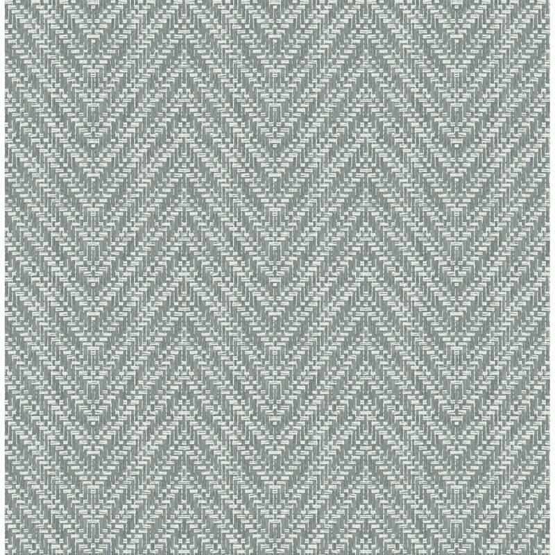 A-Street Prints Glynn Denim Chevron Wallpaper