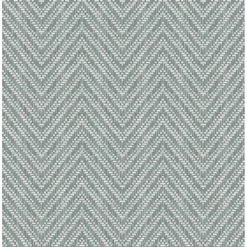 A-Street Prints Glynn Denim Chevron Wallpaper