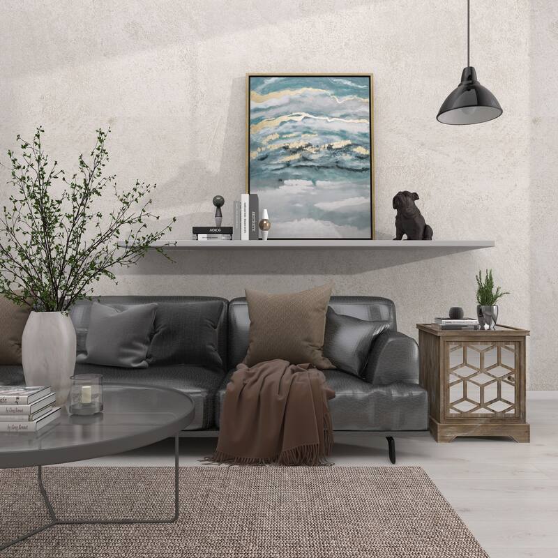 Brown Polystone Distressed Sitting Bulldog Sculpture