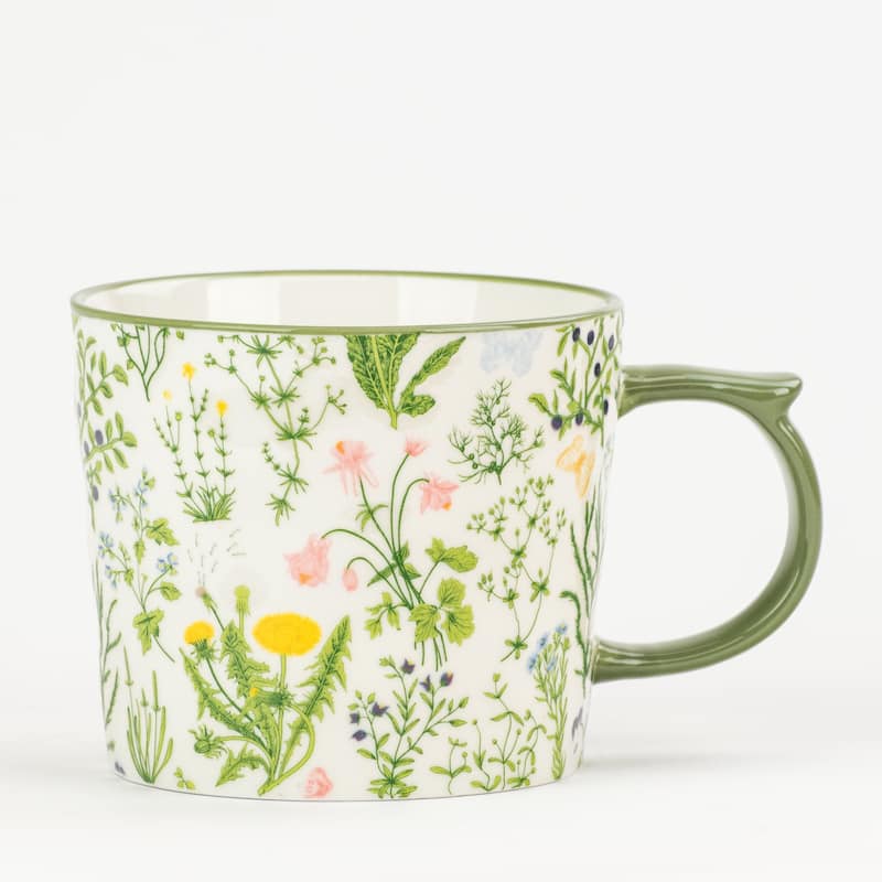 10 Strawberry Street Madison Flora Mugs, Set of 4