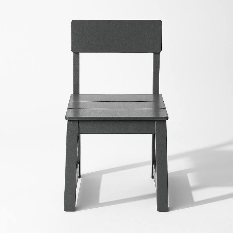 2-Pack HDPE Indoor/Outdoor Dining Chairs, All-Weather Garden & Patio Side Chairs with Modern Backrest