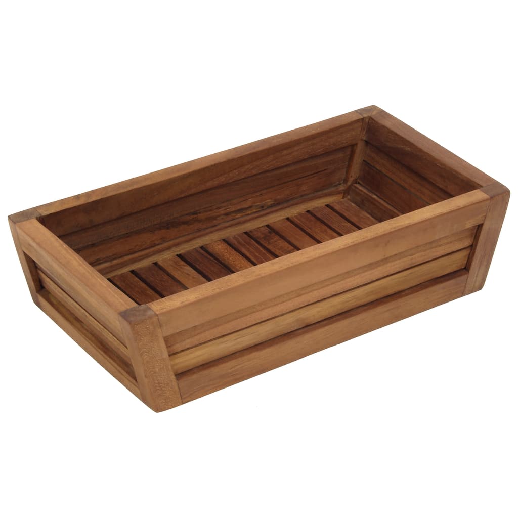 The Original Moa Teak Bathroom Guest Towel & Amenities Tray