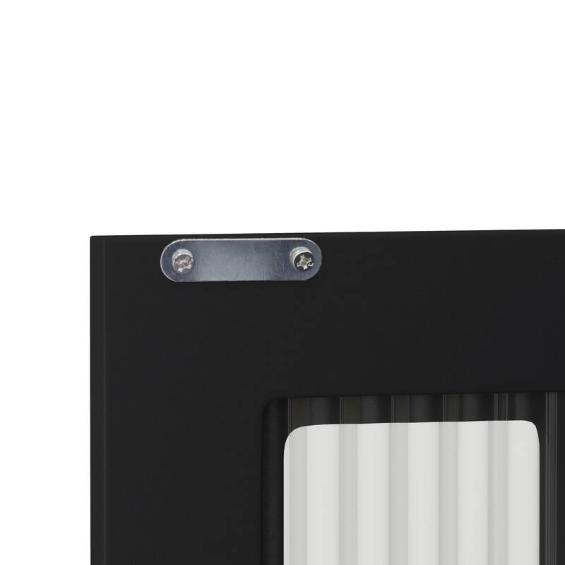 3-Door Wall Cabinet with Fluted Glass & Towel Bar, Modern Storage Solution