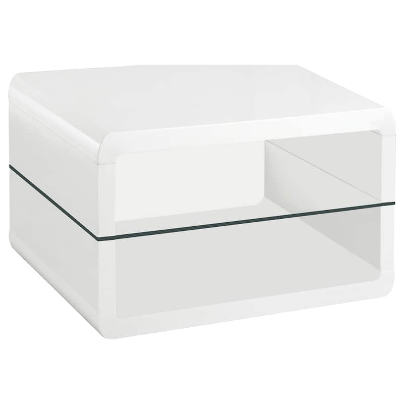 Elana Coffee And End Table Set White High Gloss