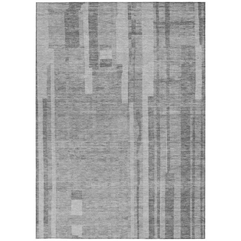 HomeRoots Striped Transitional Rectangle Outdoor Rug