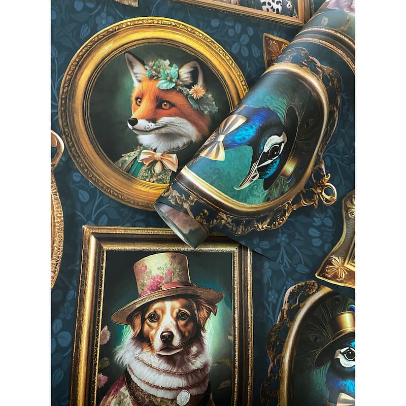 Regal Framed Beasts Non-Pasted Wallpaper – 396in. x 21in. – Covers 56 square feet