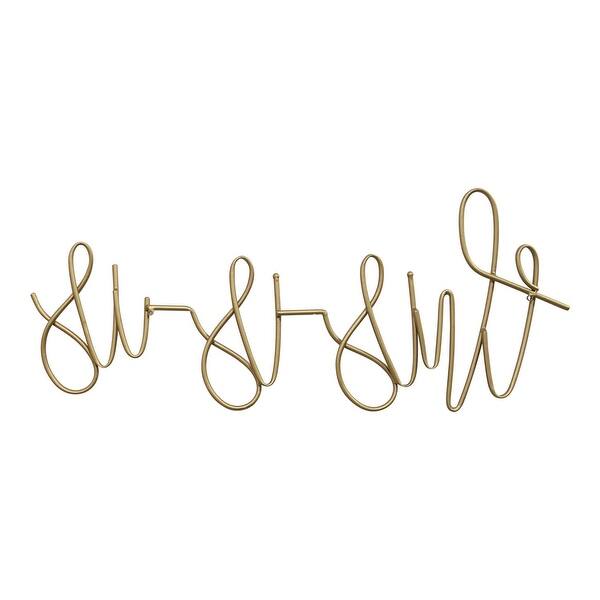 Shop Stratton Home Decor Handcrafted This Is Us Metal Script Wall Art Gold Overstock 30594255