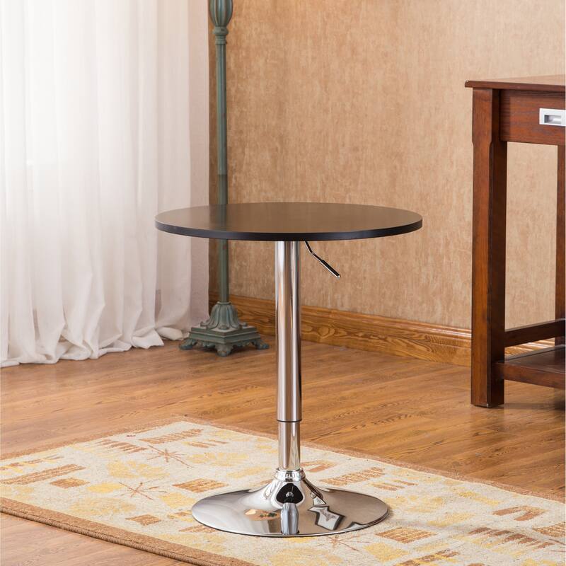 Adjustable Wood and Metal Bar Table