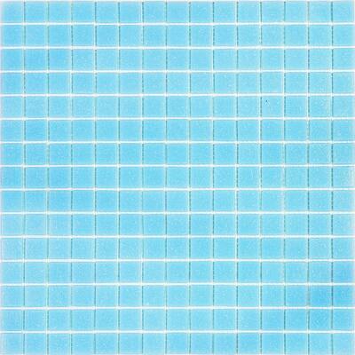 Apollo tile 12" x 12" Dune Glossy Cadet Blue Glass Tile (20 sq ft/case) - 20 Pack