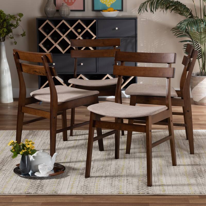 Devlin Mid-Century Modern Transitional 4-Piece Dining Chair Set