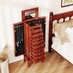 preview thumbnail 2 of 8, Costway Wood Jewelry Cabinet Armoire Storage Box Chest Stand Organizer - 10.5'' X16'' X40''