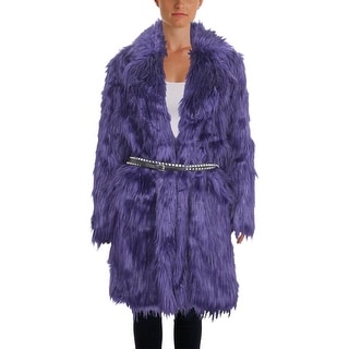 michael kors purple fur coat