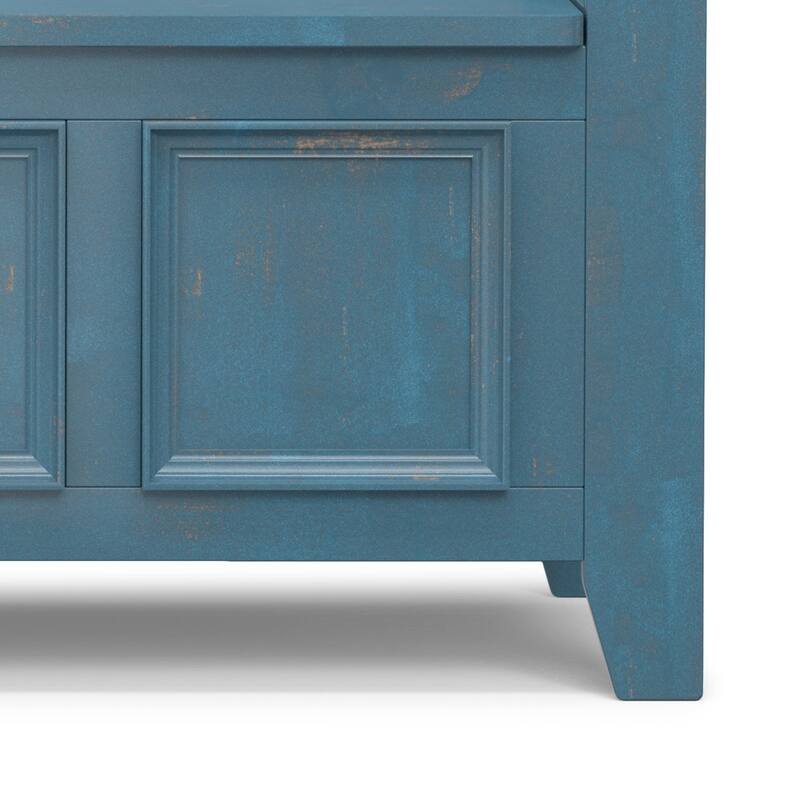 WYNDENHALL Halifax 48 inch Wide Solid Wood Transitional Entryway Bench - 48 Inches wide