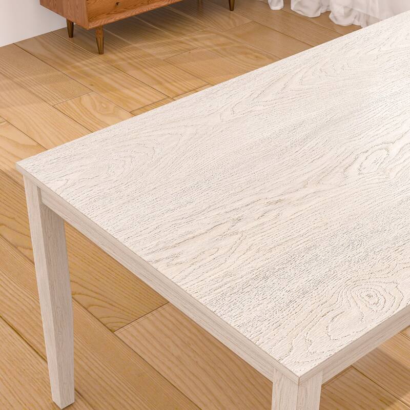 Javlergo 67 Inch Modern Wood Dining Table Solid Wood Rectangular Dining Table for Kitchen