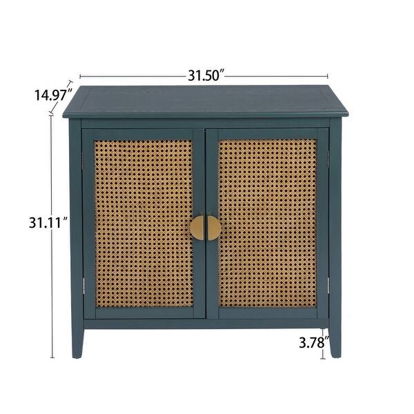 Mdf Rattan Box Natural Rattan MDF 2 Door Storage Cabinet for Living Room - Bed Bath ...