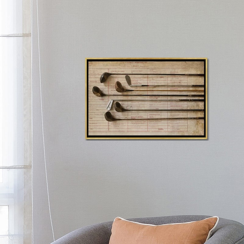 iCanvas "Golf II" by Symposium Design Framed Canvas Print