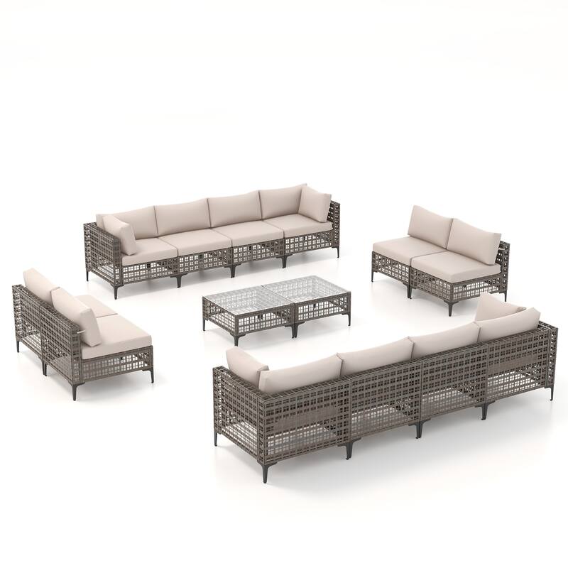 Outdoor Patip Sectional Seating Group with Cushions