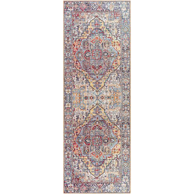 Adenia Vintage Medallion Printed Area Rug