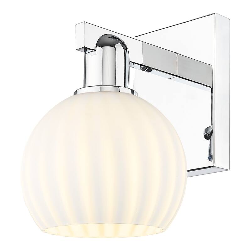 Innovations Lighting Endless Possibilities Arcadia - White Venetian - 1 Light 6" Sconce - Polished Chrome
