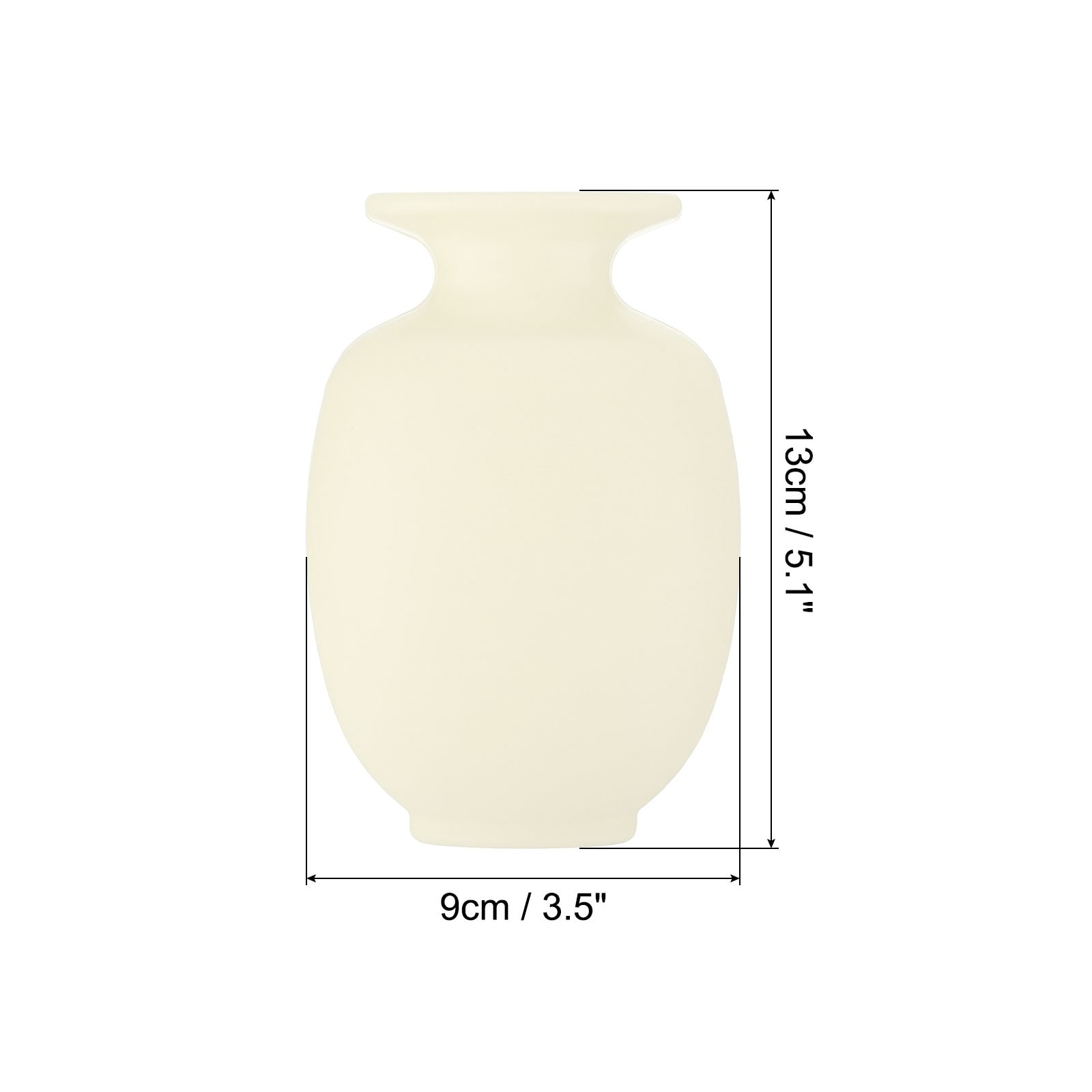 Wall Mounted Flower Vase, Mini Flower Vase PP Removable Wall Hanging Flower Pot with Sticky Hook - 13x9cm