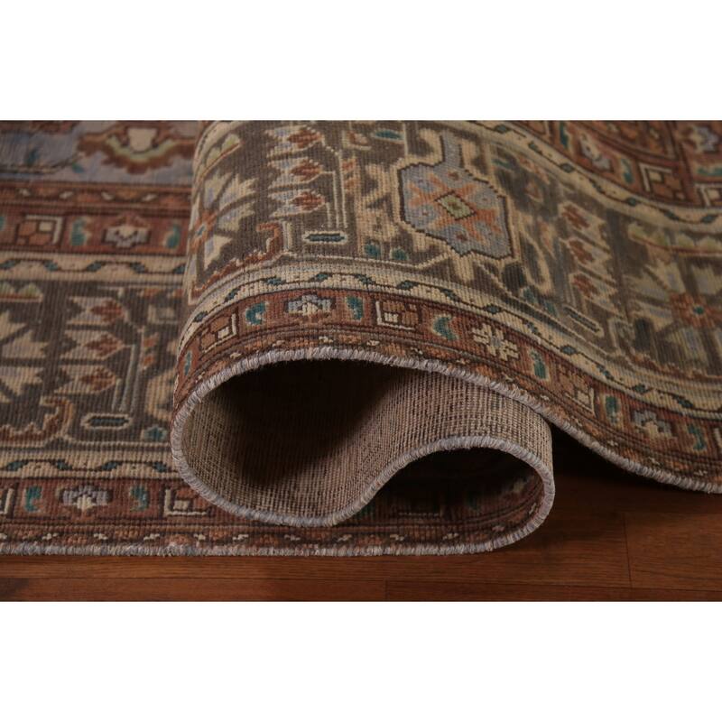 Traditional Tabriz Persian Vintage Area Rug Hand-Knotted Wool Carpet - 9'3"x 12'5"