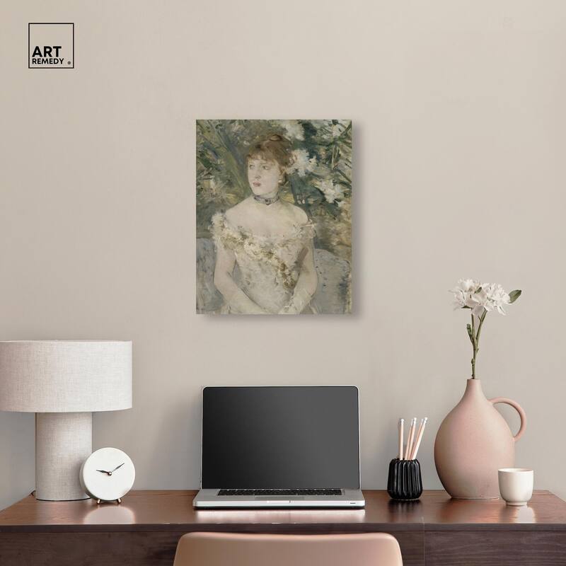 Young Girl in a Ball Gown Canvas by Art Remedy, Gallery Wrapped