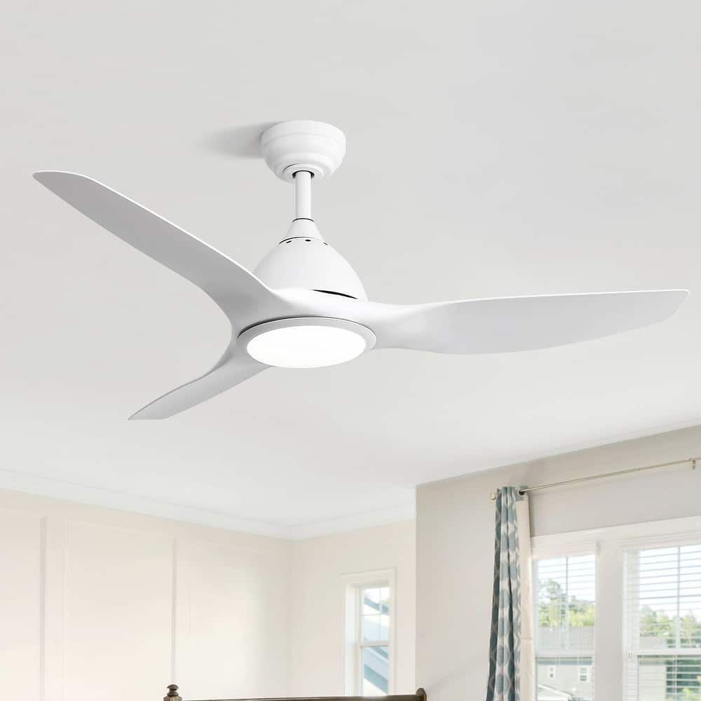 52" High CFM Modern Ceiling Fan with Remote Control and Reversible Blades With Light