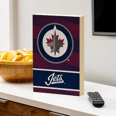 Winnipeg Jets Wooden Tabletop Mantel Shelf Sign
