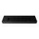preview thumbnail 62 of 157, Pyramid Solid Surface Wall-Mounted Bathroom Sink 72" No Faucet Hole - Black