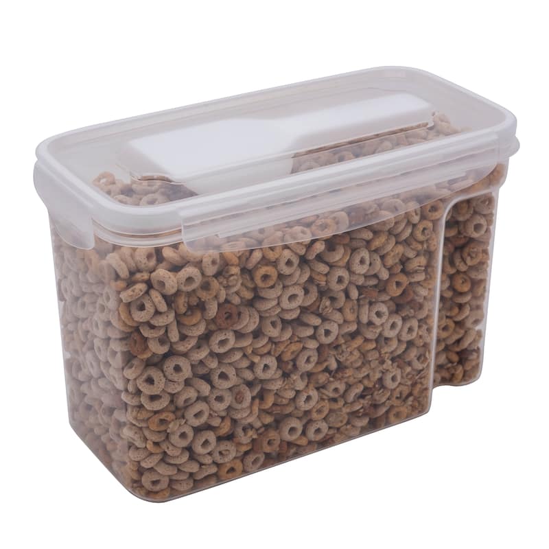 Kitchen Details Medium Size Airtight Cereal Container with Scooper - 10"x 5.1"x 6.5"