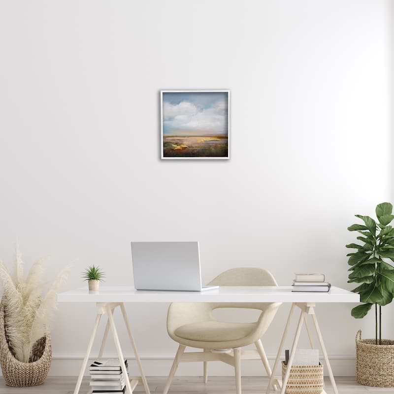 Stupell Calm Landscape & Clouds Framed Giclee Art Design By Karen Hale