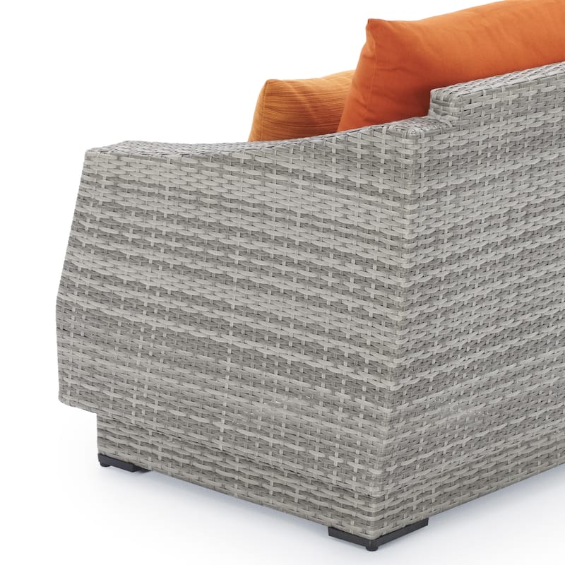Cannes 6 Piece Sunbrella Outdoor Patio Sectional & Table