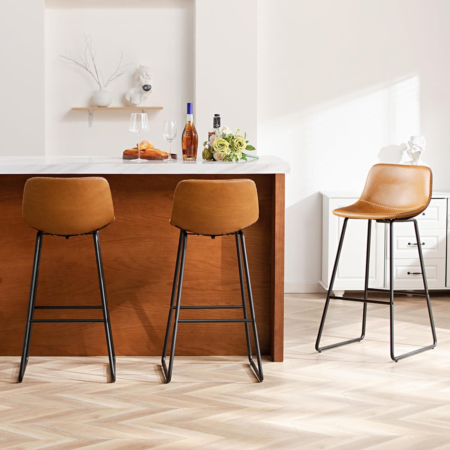 Bar stool chairs set of 2025 3