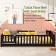 preview thumbnail 20 of 78, Twin/Full/Queen Size Floor Bed with Safety Guardrails, Toddler Floor Bed for Girls and Boys