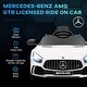 preview thumbnail 5 of 8, Mercedes-Benz AMG GTR 12V Kids Ride-On Car with Remote Control, Safety Features, Lights, and Long Battery Life - White
