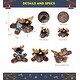 preview thumbnail 2 of 4, DolliBu Brownish Lying Moose Police Officer Plush Toy with Cop Uniform - 9 inches