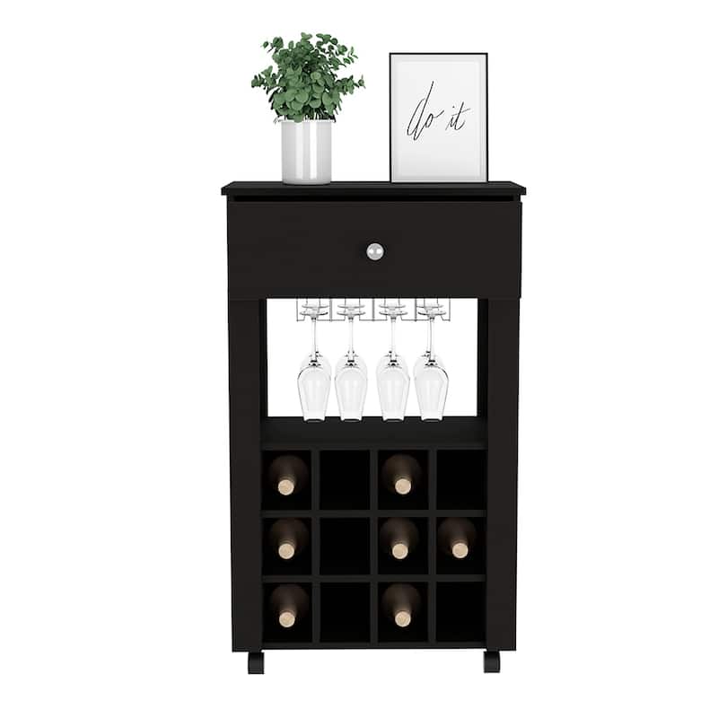 Bar Cart Bayamon, Twelve Wine Cubbies, Four Legs
