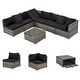 preview thumbnail 9 of 66, EROMMY 6/7 Piece Modular Outdoor Rattan Sofa Set, All-Weather Wicker Patio Furniture with Storage Table, Cushions & Pillows