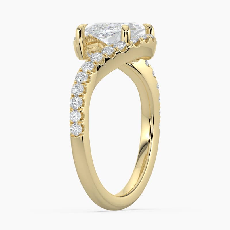 Auriya 14k Gold Lab Grown Marquise Diamond East-West Bypass Engagement Ring 1.00 to 5.00 ct. tw. (F-G, VS)