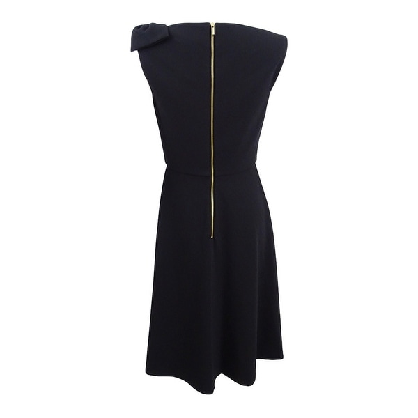 women's fit and flare black dress