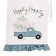 preview thumbnail 3 of 2, "Hippity Hoppity" Easter Pickup Truck 100% Cotton Table Runner 13" x 72"