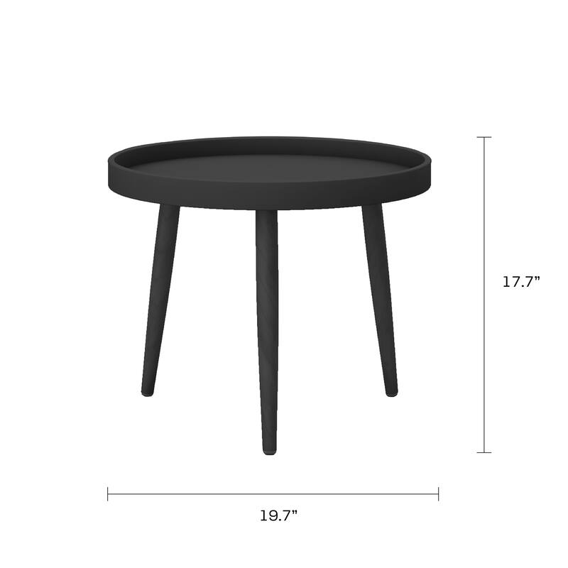 Kurv Weather Resistant Indoor/Outdoor Tray Table in Black