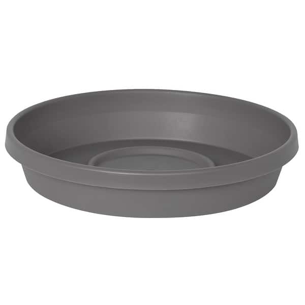 slide 1 of 5, Bloem Terra Plant Saucer Tray for Planters 9-12" Charcoal Gray - 9.5