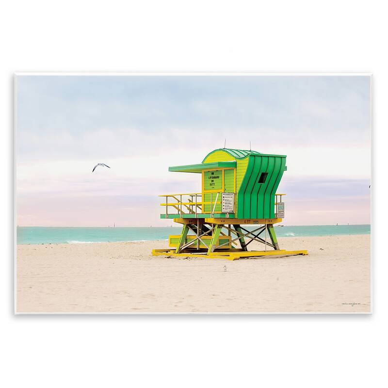Stupell Lime Green Lifeguard Hut Wall Plaque Art Design By Seven Trees Design - 15 x 10