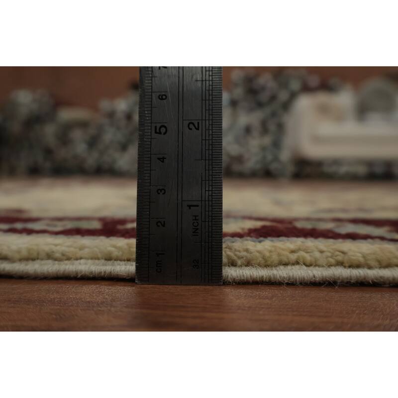 Hand Knotted Oriental 100% Wool Carpet Traditional Floral Beige & Ivories Chobi-Peshawar Area Rug - 2' 10'' X 1' 11''