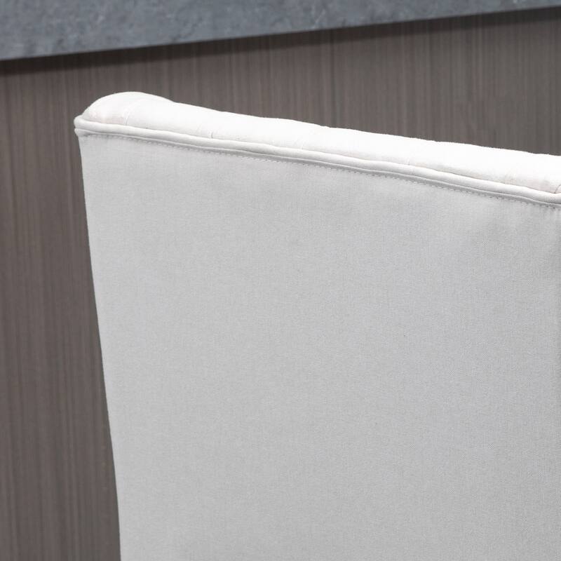 180 Degree Swivel Barstools Counter Height Bar Stools with Solid Wood Footrests and Button Tufted Back