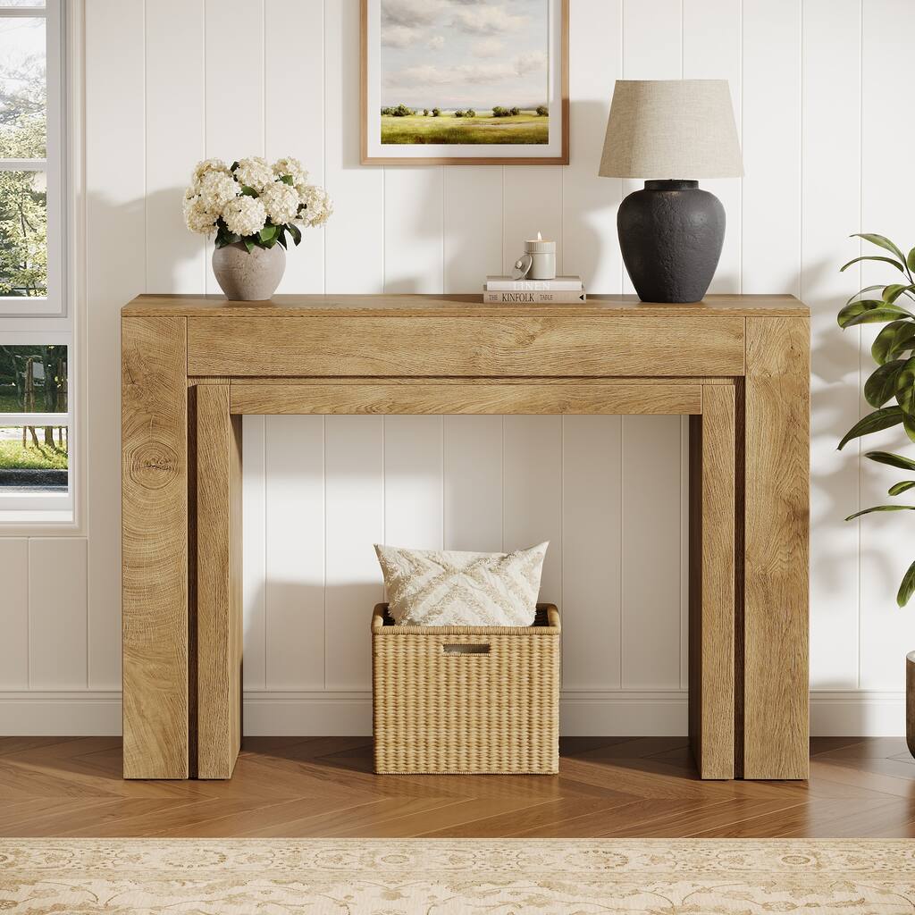 41.3-Inch Farmhouse Entryway Table, Rectangular Console Table