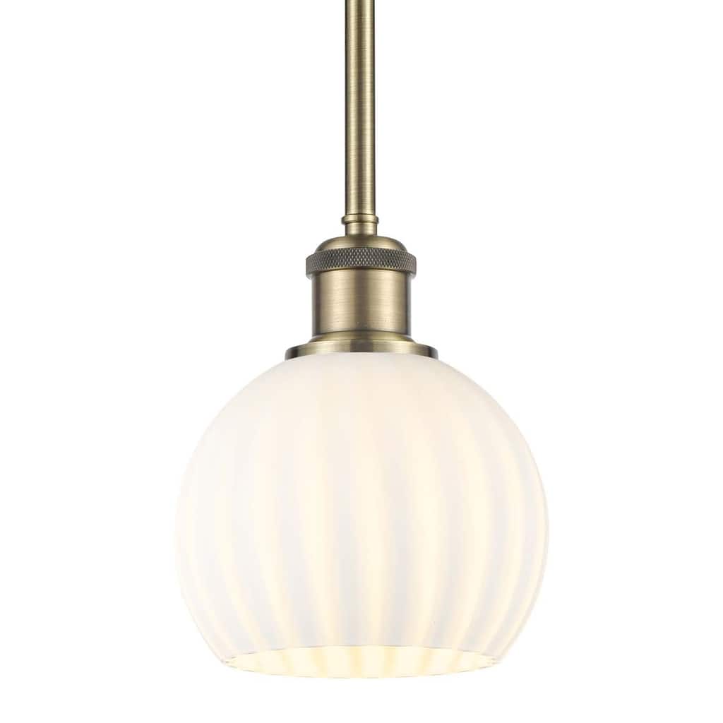 Innovations Lighting 516-1S-8-6 White Venetian Pendant White Venetian